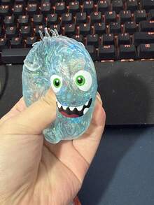 1/4个闪光水晶怪兽，柔软慢回弹，粘性减压玩具，Taba Squishy，旅行便携式指尖挤压玩具，Squisy，适合所有年龄段自闭症儿童，理想的节日礼物，斋月礼物，可爱小玩意，生日礼物，复活节礼物，万圣节礼物，圣诞节礼物，圣诞袜填充物，指尖玩具，儿童派对礼物，蓝色适合男孩，粉色适合女孩，儿童游戏，儿童玩具，男孩游戏，女孩游戏，儿童游戏。 - 彩色 - 查看 9