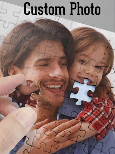 1pc Customized Photo Puzzle, Personalized Puzzle, /150/300/500/1000 Pieces, Photo Puzzle, Adult Custom Puzzle, Photo Puzzle, Family Memories/Gentleman, Baby Toy, Toddler Toy, Preschool Toy, Children's Toy, Customized Photo Puzzle, Reusable, Exquisite, Cute, Colorful, Adorable, Customized, Unique, Personalized, Baby Toy, Anniversary, Birthday, Mother's Day Gift, Customized Building Blocks And Puzzle