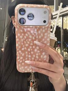 Y2K Luxury Cute Deer Pattern Glossy Soft Phone Case, Compatible With IPhone 17 Pro Max, 17 Pro, 17, 16 Pro Max, 16 Pro, 16, 15 Pro Max, 15 Pro, 14 Pro Max, 14 Pro, 13, 12 Pro Max, 11, 16, 15, 14 Plus, Artistic Animal Design, Shockproof Protective Cover, Gift For Girls - Deer Pattern - View 4