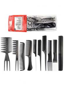10件套美发造型刷套装，美发沙龙造型刷 - 彩色 - 查看 1