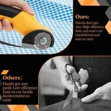 Cortador eléctrico, tijeras eléctricas rotativas portátiles inalámbricas para cartón, alfombra, cuero, tijeras recargables de uso intensivo con luz LED, bloqueo de , cuchilla, caja - 4V, 2000mAh, Tipo-C - por defecto - Ver 2