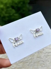 1 Đôi bông tai khắc tên chữ cái đầu từ A-Z theo yêu cầu dành cho nữ, chất liệu thép không gỉ, mạ vàng, trang sức cá nhân hóa, quà tặng đám cưới, quà tặng dự tiệc. - Nhiều màu 3 - Xem 7