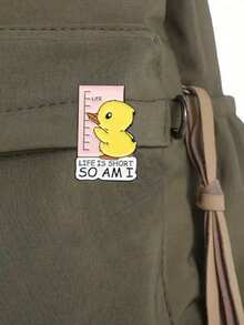 水獭手捧爱心、猫头鹰和黄鸭胸针套装，个性化时尚珐琅徽章，服装和包包时尚配饰 - 彩色 - 查看 6