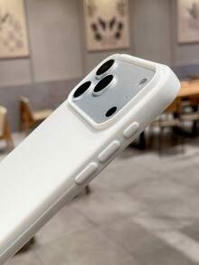 极简白色纯色简约亮面手机壳，时尚百搭，纯色极简风格，兼容和Galaxy，毕业礼物，送给男友/女友的极简风格礼物或日常使用，国际版，非国内版，春季生日周年纪念礼物派对 - 白色 - 查看 7