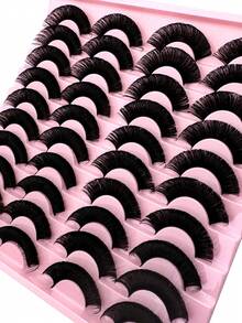 20 Pairs Fluffy Thick Russian Strip Lashes - DD Curl Faux Mink Lashes Pack For Long-Lasting, Natural-Looking Eyelashes Strip Lashes,Lashes,Eyelashes,Fake Lashes - russian strip lashes - View 8