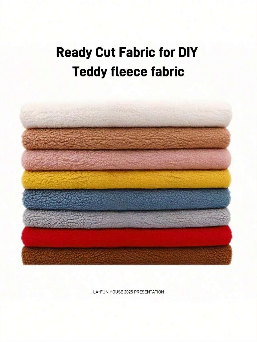Vải Boucle Teddy giả len mềm mại, thích hợp làm đệm, ghế sofa, áo khoác, đồ ngoài trời, đồ may mặc ấm áp, vải DIY cho đồ gia dụng và quần áo (đã cắt sẵn kích thước) - Nhiều màu - Xem 1