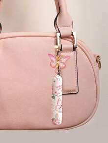 1pc Butterfly Design 5ml Perfume Refill Bottle Keychain For Women Travel Portable Cosmetic Spray Container With Bottom Filling System Girls Gift Idea - 彩色 - 查看 2
