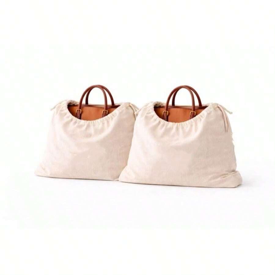 Faux Suede Dust Bags For Handbags | Reusable Drawstring Storage Bags, Suitable For Wallets, Shoes And Travel | Fabric Dust Cover Organizer | Wallet And Clutch Organizer For Closet And Cabinet - Multicolor - View 1