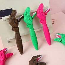 3pcs Dinosaur Mouth Shaped Ballpoint Pens, Fun Office & School Supplies, Unique Gift Idea, Tyrannosaurus Rex Shaped Pens, Student Learning Stationery Prizes