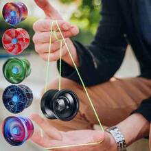 1/2pcs Durable Metal Spinning Top With Detachable String - Beginner-Friendly, High-Speed Spinning Top In Assorted Random Colors, Perfect For Outdoor Play And Cool Tricks. - Multicolor - View 1