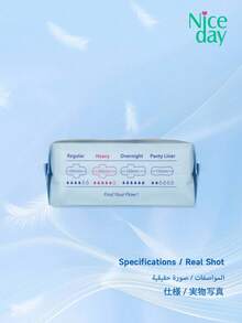 Niceday 32pcs 285mm Super Soft Sanitary Pads, Daily Liners, Overnight Ultra-Thin Menstrual Pads, Super Breathable Period Care Pads, Absorb Heavy Flow, Keep Intimate Area Dry And Itch-Free