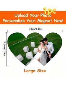 1pc Customizable Cartoon Style Photo Refrigerator Magnet - Personalized Photo Gift, Suitable For Halloween, Christmas, Wedding, Housewarming - Kitchen Decor Magnetic Sticker, Durable, Non-Fading, Removable, Reusable - Fits Any Metal Surface