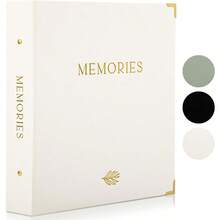 Hermoso álbum de fotos de lino para fotos de 4 x 6 pulgadas 10 x 15 cm - Almacena de manera segura hasta 500 fotos de recuerdos únicos - El libro de fotos grande perfecto para guardar todas las - Beis - Ver 1