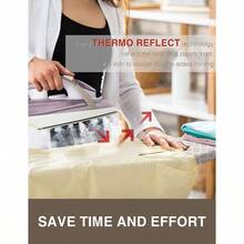 Scorch Resistance Ironing Board Cover and Pad Resists Scorching and StainingÃ' Ironing Board Cover with Elasticized Edges and Pad 15"x54" 4 Fasteners and 1 Large Protective Scorch Mesh Cloth - Algodn - Ver 2