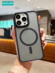 Koolife Magnetic Wireless Charging Protective Case Compatible With Apple 17 ProMax, Skin-Friendly Texture, Mysterious Matte Hazy Visual, Anti-Slip Anti-Drop, 2-In-1 PC+TPU Material, Compatible With IPhone 17 ProMax/ 17/ 17 Pro/ 17 Air/16/16 Pro/16 Plus/16 ProMax/11/11 Pro/11 ProMax/12/12 Pro/12 ProMax/13/13 Pro/13 ProMax/14/14 Plus/14 Pro/14 ProMax/15/15 Pro/15 Plus/15 ProMax, S25 Ultra/24 Plus/23/22