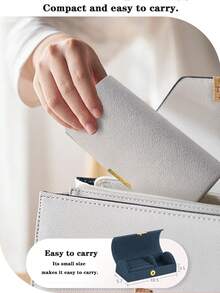 1pc Mini Flip-Top Button Curved Jewelry Storage Box, Travel Jewelry Case, Portable Organizer For Earrings, Rings, And Necklaces For Women - Valentine's Day, Birthday Gift - Multicolor - View 7