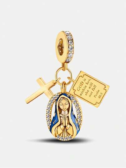 1pc Christmas Fashionable Maria Beads, Suitable For Women's Bracelets And Bangles, Can Be Used For DIY Jewelry Making And Daily Outfit Matching, An Ideal Accessory For Girls