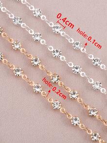 Dây chuyền hạt đồng tròn, dài 1m/2m, kiểu dáng thời trang, thích hợp để tự làm vòng tay, vòng cổ, phụ kiện quần áo, trang sức. - TT2213 - Xem 2