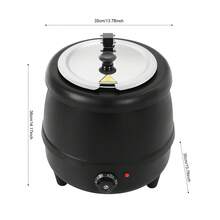 CNCEST 10.5qt Electric Soup Warmer 400w Soup Warmers Commercial Soup Warmer Stainless Steel Food Soup Kettle Warmer Countertop Cheese Warmer For Restaurant, Party, Buffet, Catering - US B Type Plug(110-127V) - View 6