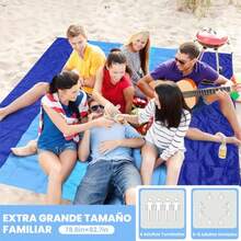 Yostyle Manta de Playa 200 * 210 CM Manta para Picnic Impermeable con Bolsa Portátil Tapete de Playa a Prueba de Arena y Humedad para Camping Parque Yoga Senderismo Viajes y Exteriores - Gradiente - Ver 2