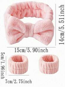 3pcs Headband And Wristband Set, Suitable For Washing Face, Makeup And Makeup Removal, Travel, Fit For All Skin Types, Headband For Skincare, Beauty, Skincare Products, Spa, Self-Care, Skincare Tools, Facial Care, Beauty Supplies, Skin, Facial Cleanser, Face Cleansing, Makeup, Makeup Removal And Travel - Multicolor - View 8