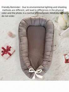 1 pieza Nido portátil para bebé de unicolor, diseño biológico con cremallera, desmontable, adecuado para bebés de 0 a 1 año - Multicolor - Ver 11