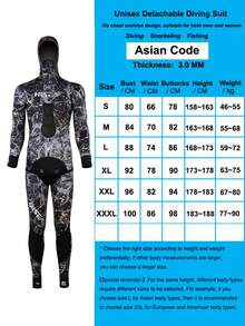 HISEA 1. 女士 3.0 毫米氯丁橡胶自由潜水服\N2. 男士两件式自由潜水和狩猎潜水服\N3. 男女通用带帽潜水服