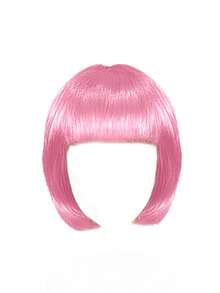 Short Bobo Style Cosplay Retro Lady Wig - Straight Synthetic Fiber, Natural Looking Women's Halloween Party Christmas Bangs Hairstyle Wig - Multicolor - View 8