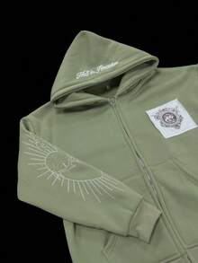 Y2K Zip-Up Hoodie Hell In Paradise Embroidery Patch Graphic Streetwear - Picture Style (2171 Embroidery) - View 3
