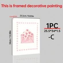 1/3 幅时尚粉色情人节帆布海报。情人节礼物。适用于装饰客厅、卧室、走廊、餐厅和办公室走廊的墙面。家居装饰和墙面艺术!室内装饰。房间装饰美学,可选画框。 - 彩色 - 查看 29