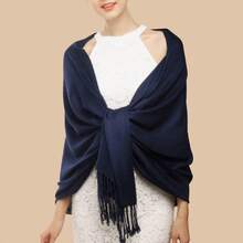 1 Khăn choàng và khăn quấn Pashmina Cashmere mềm mại, màu trơn, cỡ lớn, khăn choàng cưới cho phụ nữ, trang phục dạ hội, du lịch, văn phòng và phụ kiện quà tặng cho phụ nữ - khăn viscose - Xem 11