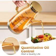 Dispensador de aceite con boquilla sin goteo dispensador de aceite de vidrio de 34 onzas dispensador de aceite para cocina dispensador de aceite sin goteo para cocina barbacoa freidora de aire - como en la foto - Ver 3