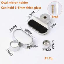 Glass Mirror Clamp, Wall Mounted Mirror Holder Clamp, Glass Mirror Hanging Bracket, Round Glass Installation Clamp, Bathroom Mirror Fixing Set - Multicolor - View 8