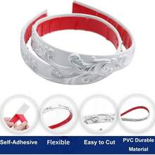 1pc/39.37in Flexible Decorative Trim Line, 3D PVC Self-Adhesive Decorative Soft Line, Baseboard Ceiling Decor Line, Wall Sticker Home Decor