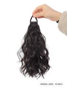 Synthetic Wigs Ponytail Extension Heat-Resistant Fiber Natural-Looking Layered Ponytails Natural Water Ripple Elastic Band Suitable For Women's Daily Wear And Gatherings - Multicolor - View 4