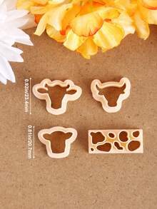 Cow Spotted Clay Cutter, For Jewelry Making; Cow Shape Clay Earring Cutter; Animal Clay Cutter, For Polymer Clay Jewelry Earrings; Clay Cutter Set - Clay Cutter - View 3