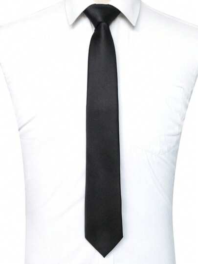 7cm Men's Fashion Black Formal Business Necktie