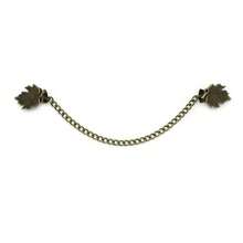 1件复古花朵链条开衫夹女士复古流苏扣斗篷衬衫领女式胸针别针饰品情人节、妈妈、母亲节礼物 - 復古銀色 - 查看 13