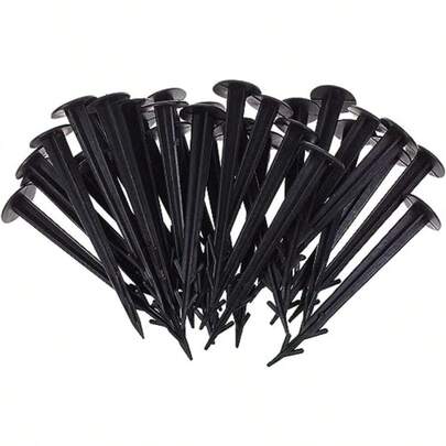 COSMOS 50 Pcs 4.5 Inches Multifunctional Plastic Yard and Garden Stakes Anchors for Plant Support Holding Down Tents