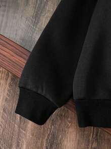 بلوزة هودي كاجوال للنساء، طراز مطبوع، أنيق وعصري، مناسب للارتداء في الربيع والخريف، للتسوق والمدرسة والحفلات والسفر، مناسب للارتداء اليومي، وحفلات التخرج والعودة للمدرسة، مناسب للمعلمين - الأسود - مشاهدة 5