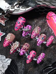 按压式假指甲 - 粉色 - 查看 2