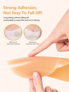 vfvQueen 1 Pair Plus Size Invisible Lift Breast Petals, Seamless Self-Adhesive Lift Bra Petals, Strapless Backless Lift Breast Petals, Streamlined Design, Smooth Texture, Adhesive Bra - Multicolor - View 6
