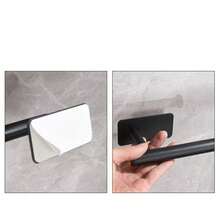 Stainless Steel Wall-Mounted Toilet Paper Holder, Bathroom Tissue Roll Dispenser, No Drilling Required, Self-Adhesive Toilet Paper Holder, Absorbent Paper Towel Rack, Paper Towel Holder, No Drill Toilet Paper Holder, Self-Adhesive Toilet Paper Dispenser, Absorbent Paper Towel Rack, Black, Silver, Gold, Bathroom Accessories, No Drilling Required, Wall-Mounted, Toilet Storage Rack, Bathroom Hardware, Bathroom Decor - Multicolor - View 6
