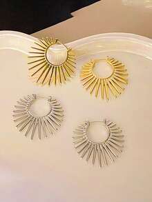 1 Pair Fashionable Delicate Personalized Versatile Sunflower Stud Earrings - Earrings - View 6