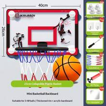 Large/Small Size Basketball Hoop Set, Includes 1 Basketball, Adhesive Hook, Indoor No-Drill Basketball Hoop, Stress Relief Game, Gift For Children & Adults, Suitable For Teens And Adults, Mini Basketball Goal With 1 Ball, Suitable For Children 3+ Outdoor Sports Toy - Multicolor - View 11