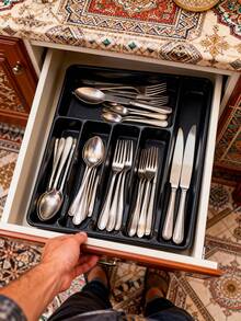 1 khay đựng dao nĩa phẳng, giá đựng thìa nhà bếp, hộp đựng dao nĩa, giá đựng đồ nhà bếp, hộp chia ngăn kéo đựng dao nĩa, giá đựng dao nĩa đũa trong tủ, hộp đựng dụng cụ nhà bếp, hộp đựng đũa và dao nĩa trong tủ bếp, khay chia ngăn kéo đựng dao nĩa. - Nhiều màu - Xem 8