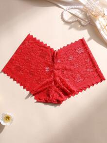 8条/包 性感无缝蕾丝镂空三角内裤 - 彩色 - 查看 9