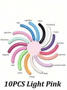 10片装睫毛夹替换垫，柔软睫毛夹替换垫，优质睫毛夹替换条，新款设计，多种颜色可选，睫毛夹辅助工具，适合亚洲人眼型，高品质睫毛夹，最佳睫毛夹 - 彩色 - 查看 10