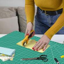 A3/A4/A5 Leather Cutting Mat, Self-Healing Rotary Blade Cutting Craft Mat, Soft Green Leather Craft Cutting Board - Green - View 8