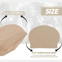 Unisex Bald Cap, Latex Wig Cap For Halloween Costume, Theme Party Headwear Wig Accessory (Nude) - Apricot - View 7
